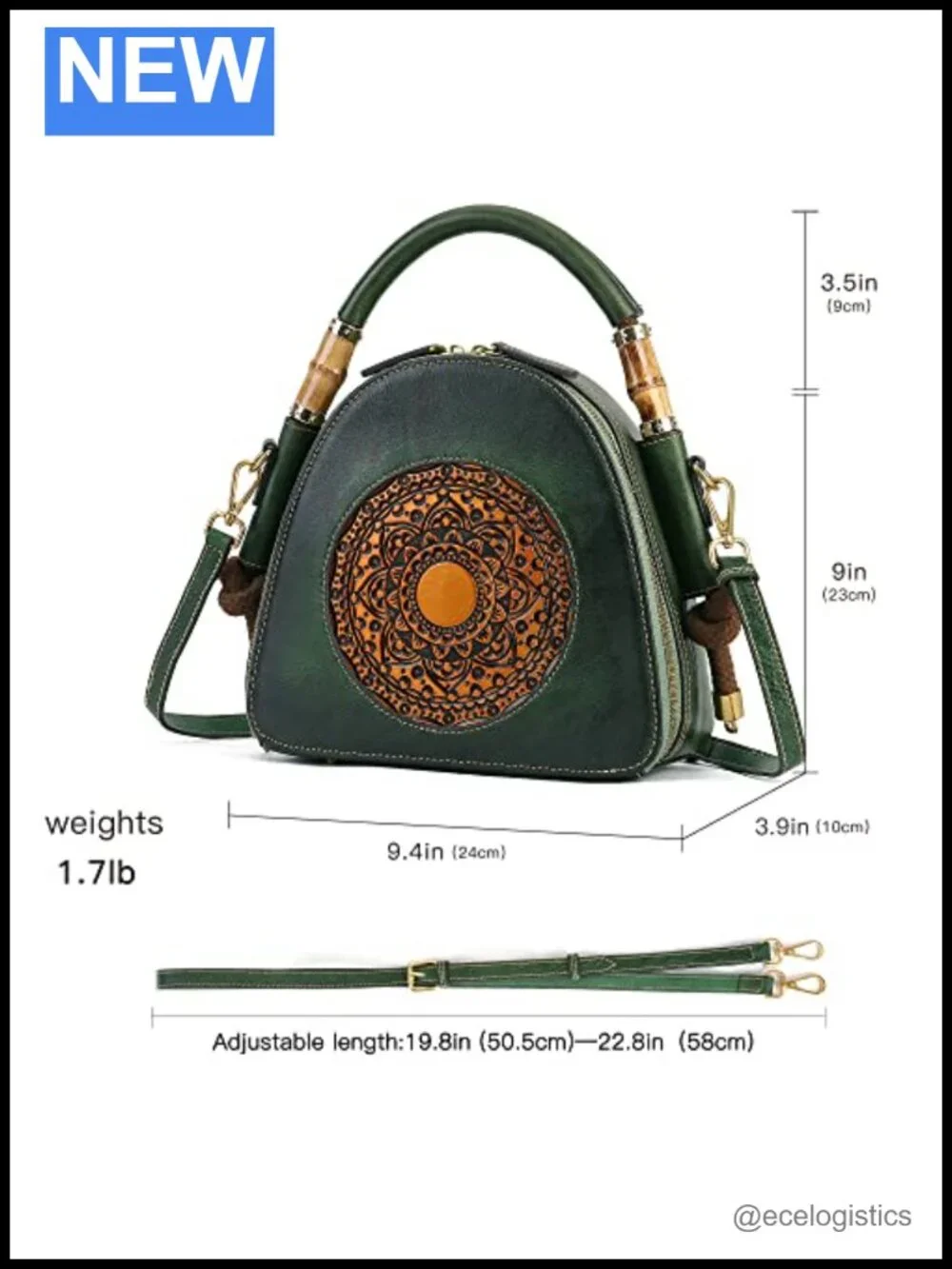Genuine Leather Satchel Handbag Ladies Top Handle Organizer